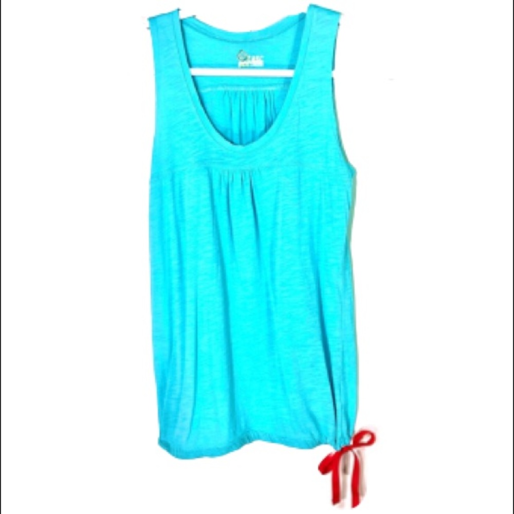 Tasc Performance Bamboo Turquoise Sleeveless Tank Top Size Small